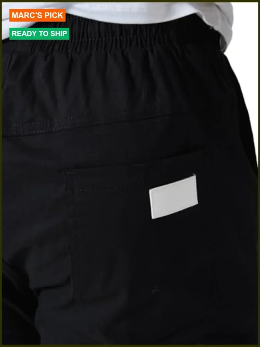 Men's Cargo Joggers Cotton Sweatpants Drawstring Elastic Waist Multi-Pocket